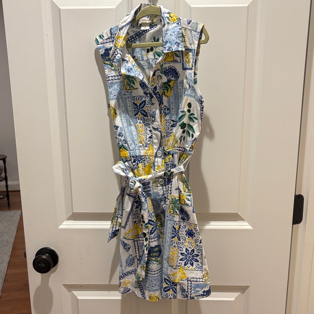 Crewcuts Blue and Yellow Patterned Dress